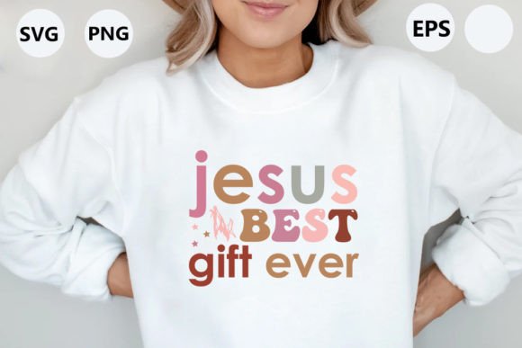 Jesus Best Gift Ever - Christian Retro SVG