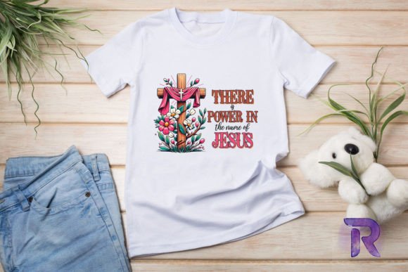 Power in Jesus Name PNG for T-Shirt Designs