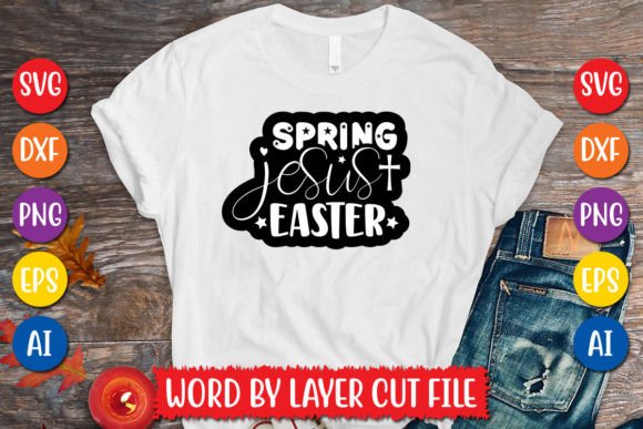 Spring Jesus Easter Sticker SVG Design and Freebies