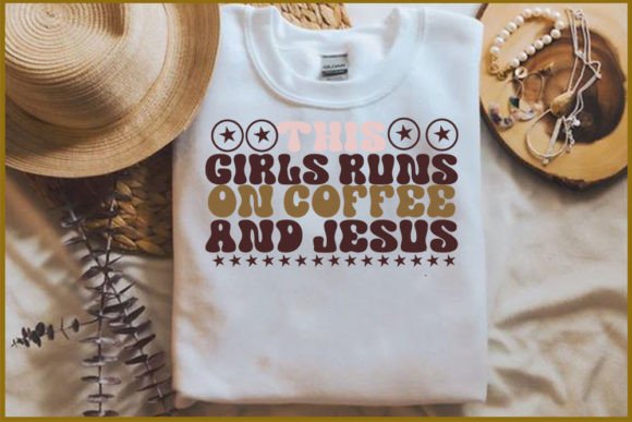 This Girls Runs on Coffee and Jesus - Co T-Shirt Designs